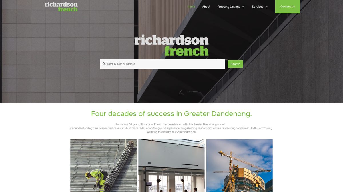 Richardson French real estate website design example built by the rePrecinct team